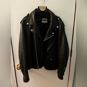 Leather Warehouse vintage style leather motorcycle jacket